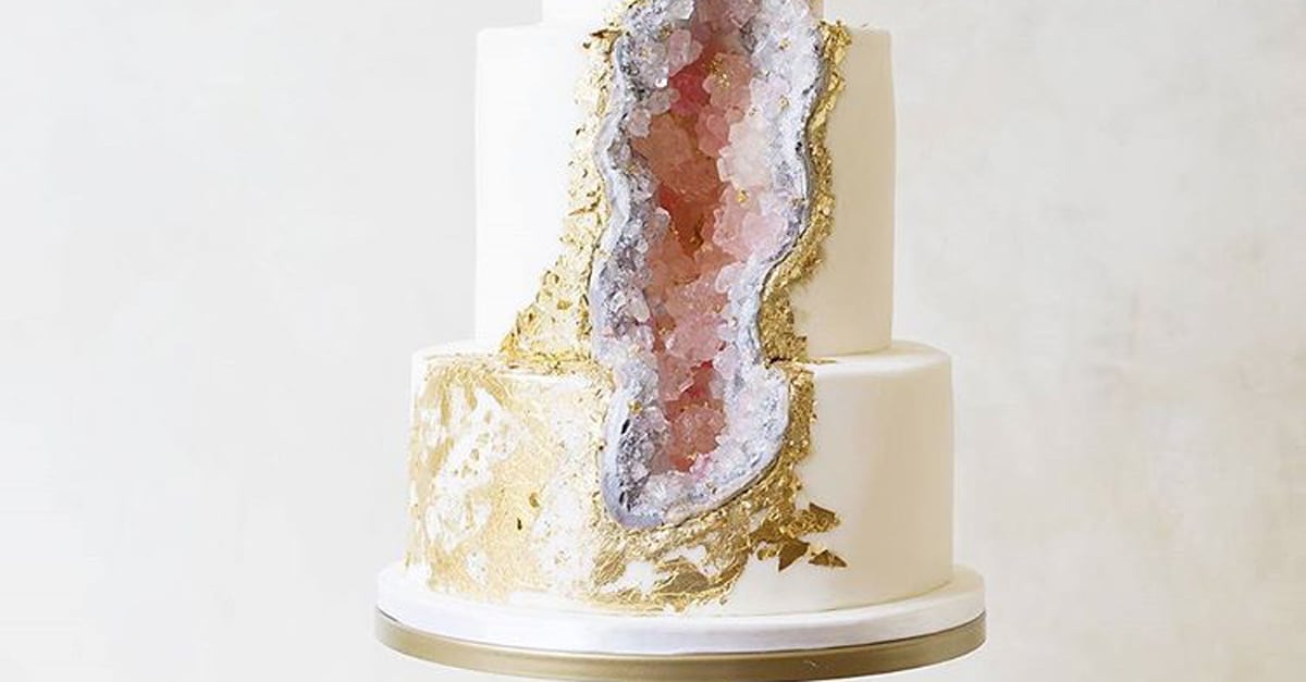 Geode wedding deals cake