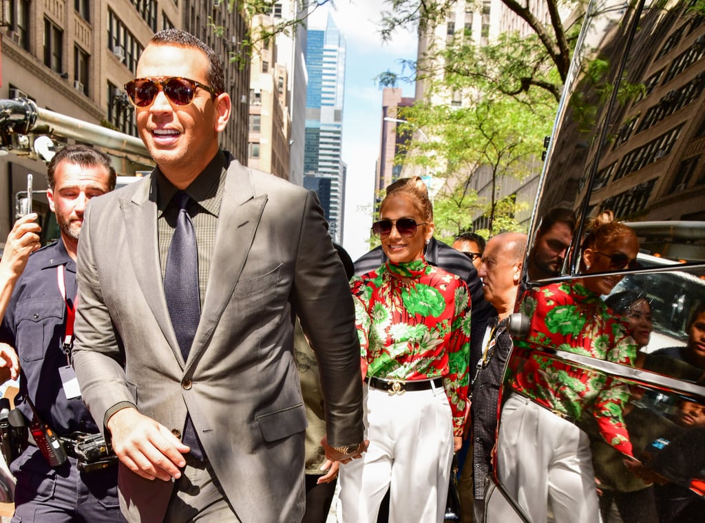 Jennifer Lopez Gucci Floral Top With Alex Rodriguez 2018