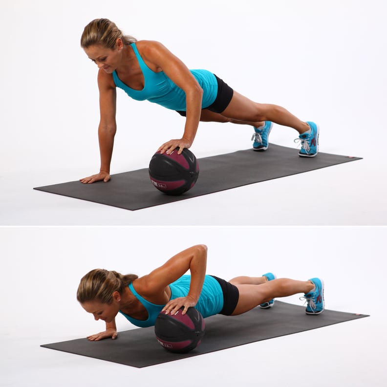 Superset 2, Exercise 2: One-Arm Med-Ball Push-Up