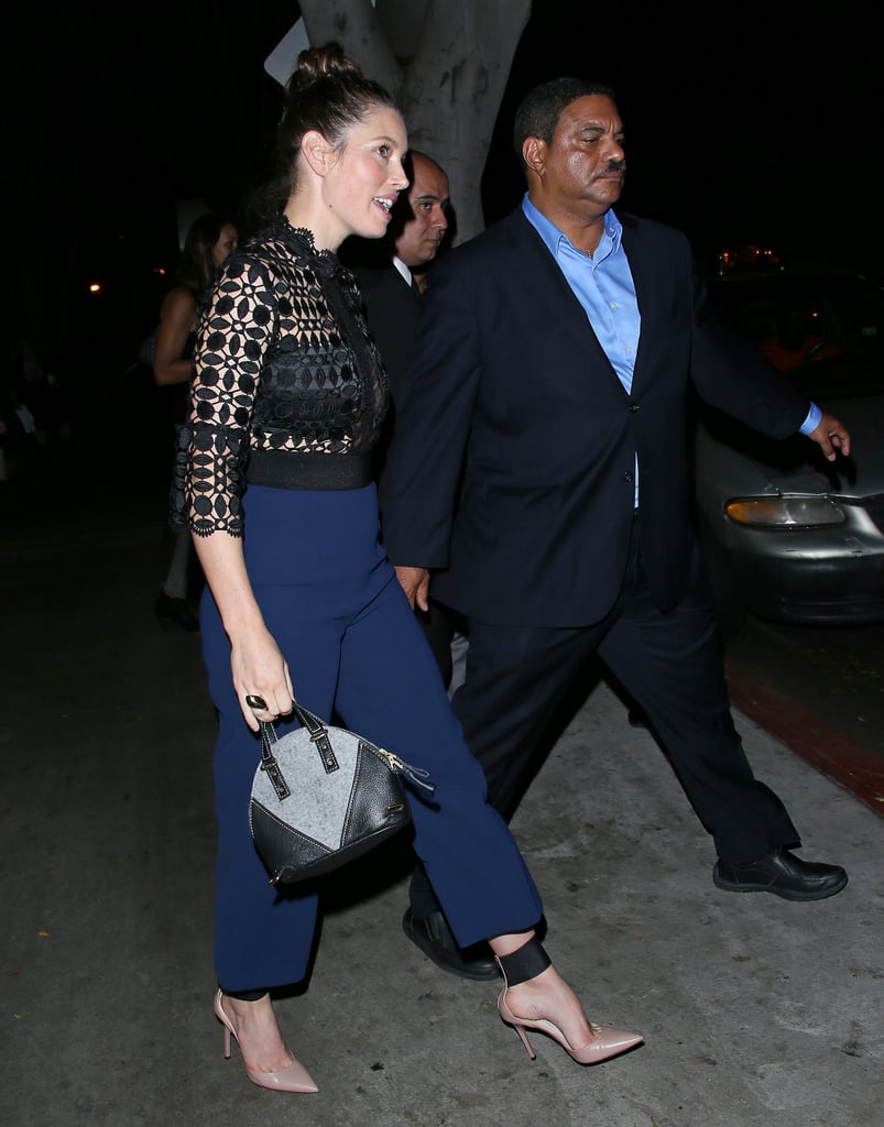Jessica Biel Wearing Self Portrait Jumpsuit
