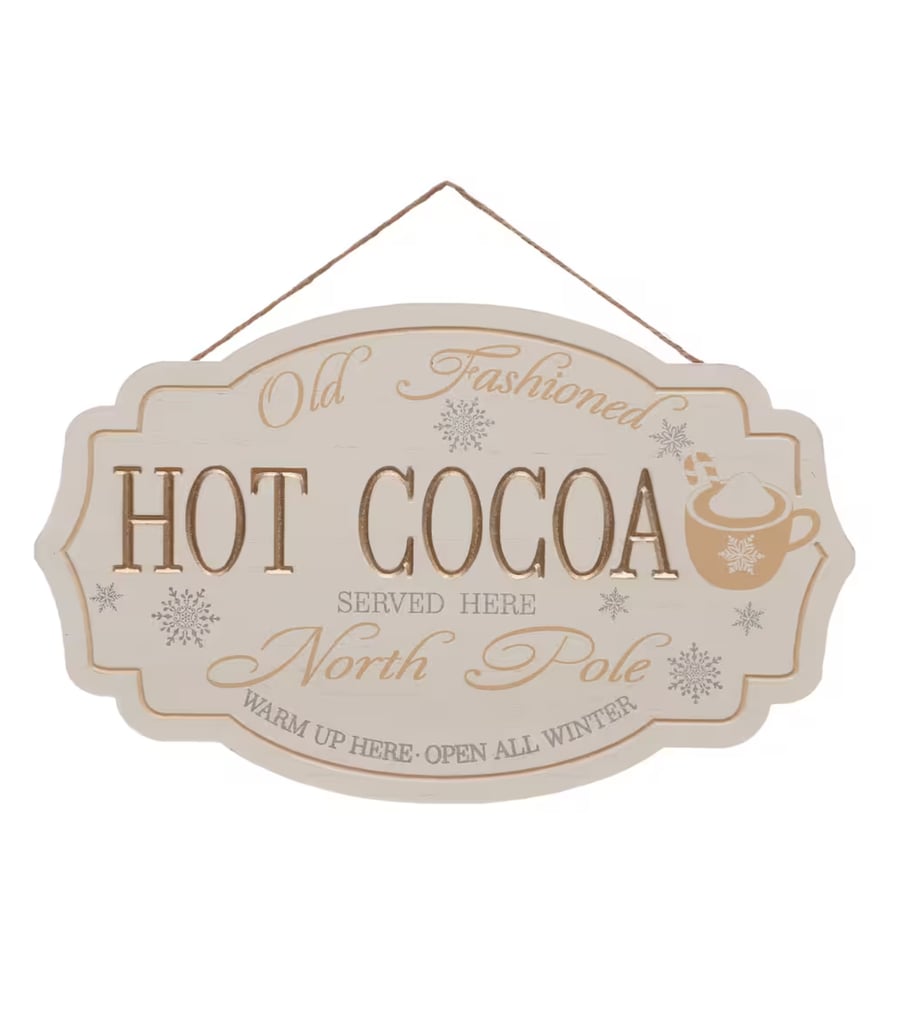 Michaels Christmas Decorations: Snowfall Hot Cocoa Wall Sign