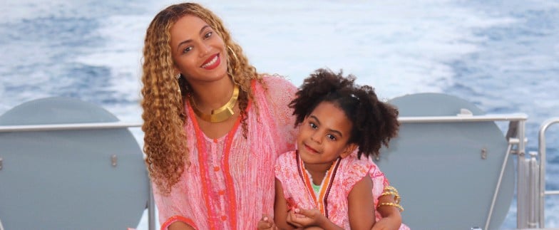 Beyoncé and Blue Ivy in Pink Cover-Ups 2018