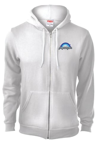 POPSUGAR Play/Ground White Zip Hoodie