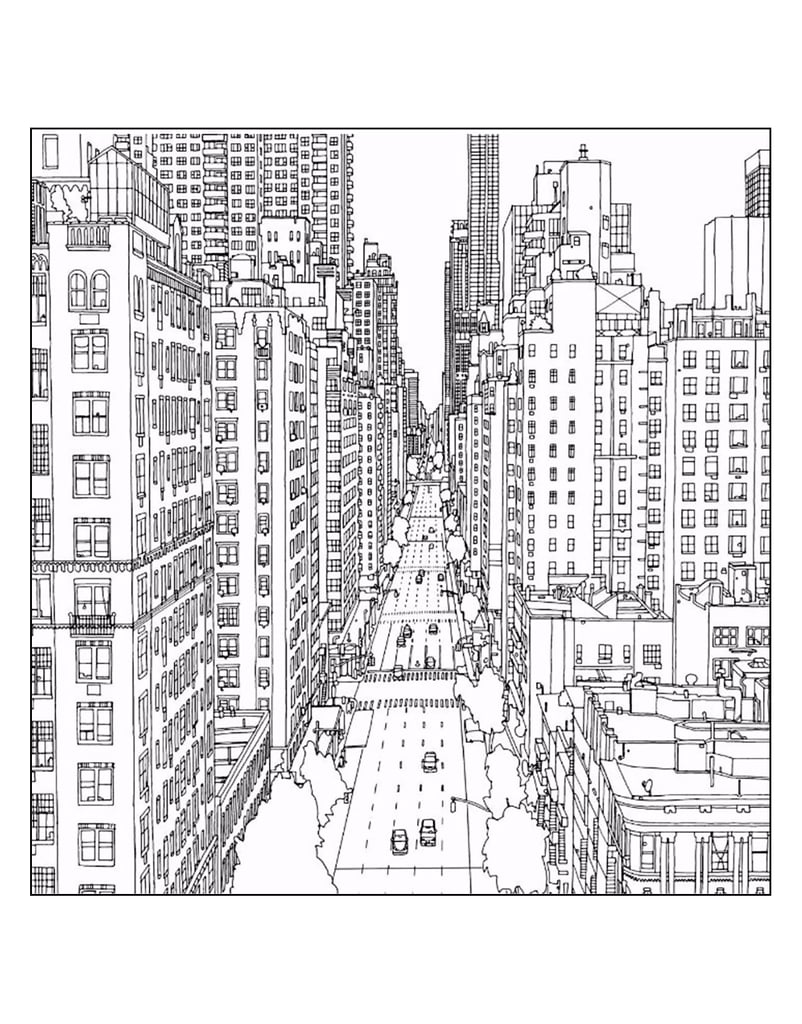 Get The Colouring Page: New York City | Free Printable Adult Colouring