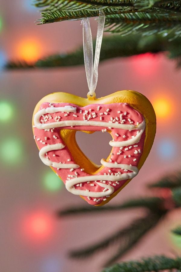 Donut Heart Christmas Ornament