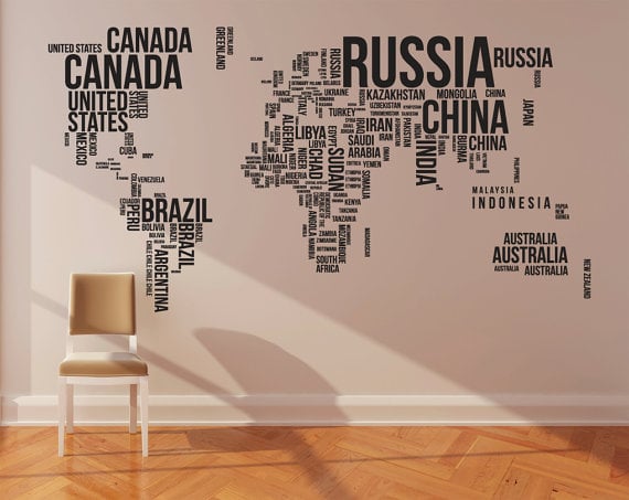 World Map Decal