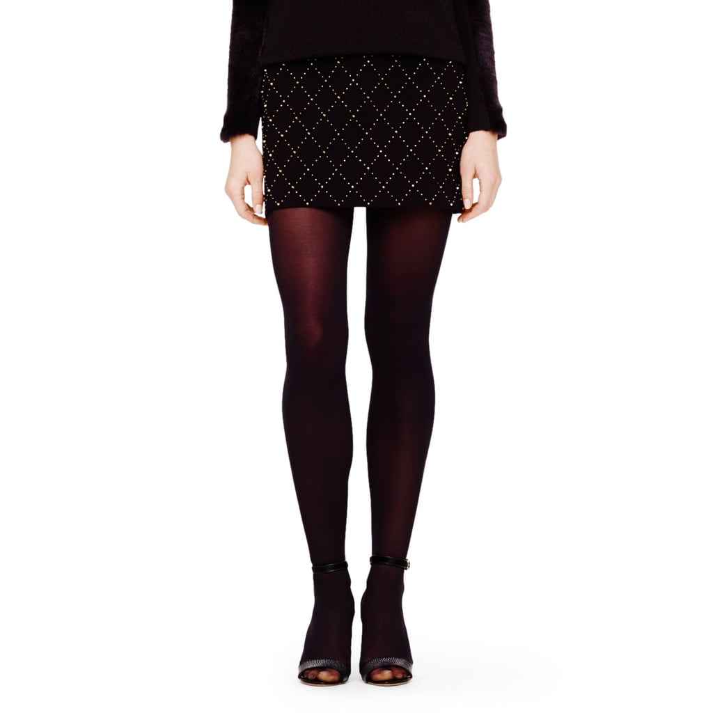 Is Club Monaco's quilted skirt ($199) the perfect Winter mini with its studded lattice and high-contrast hint of sparkle? I'd say so (especially when paired with a sweater and tights!).
— RM