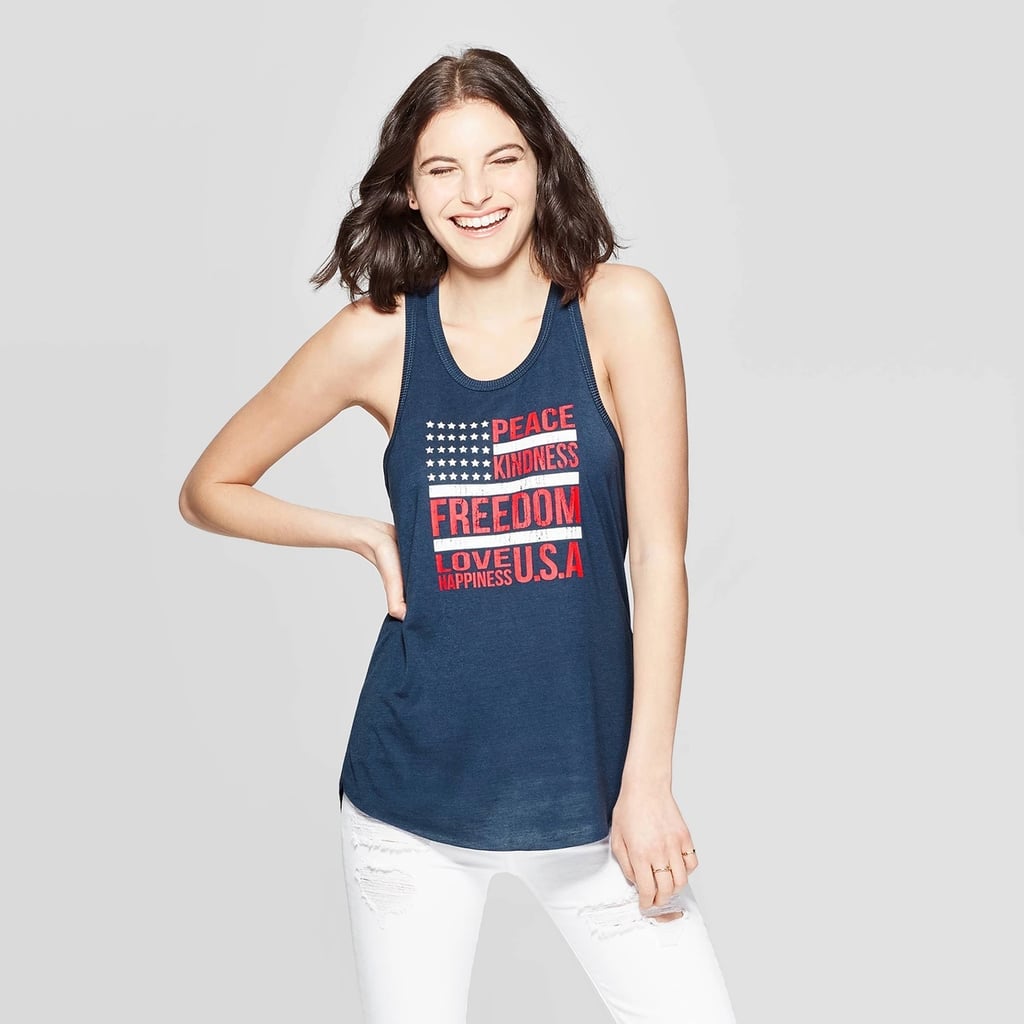 Women's Peace Kindness Freedom USA Tank Top
