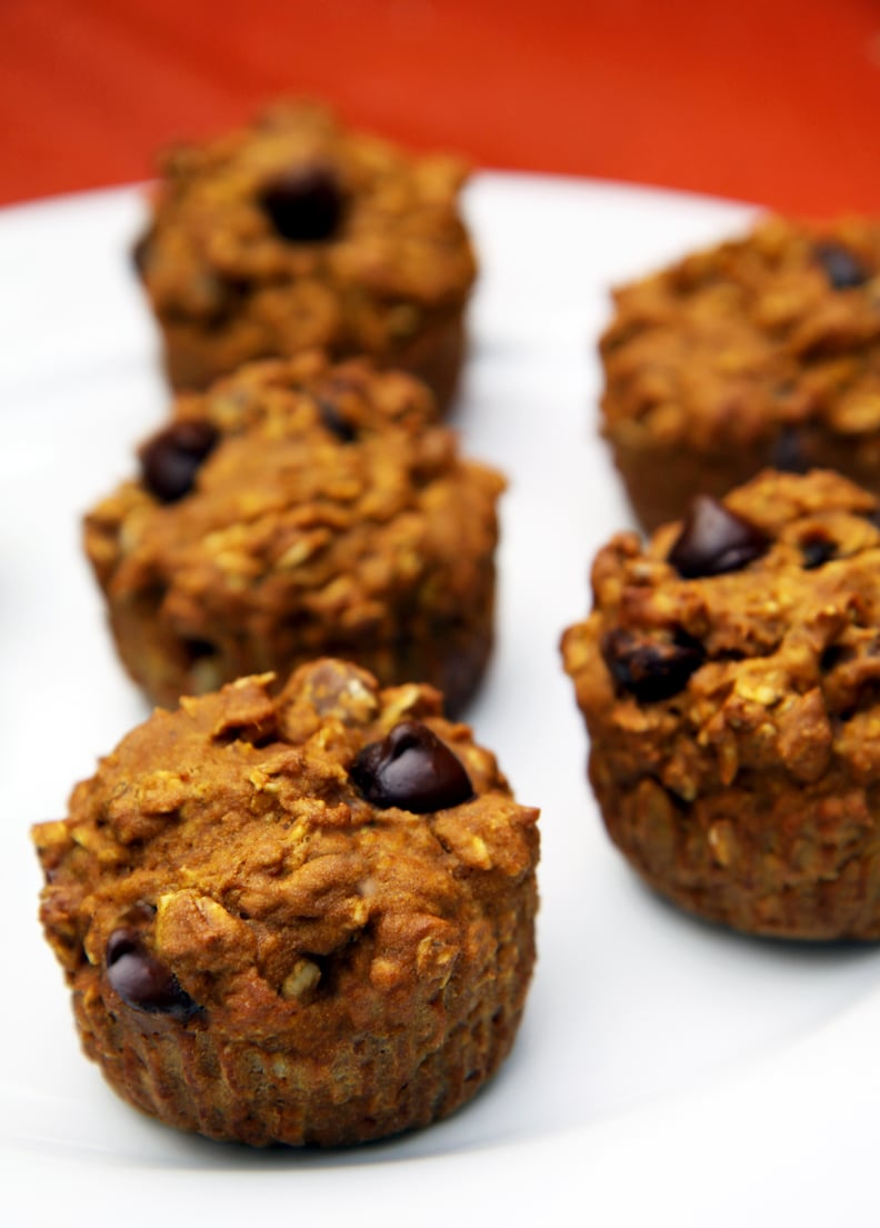 Oatmeal Dark Chocolate Chip Pumpkin Muffins