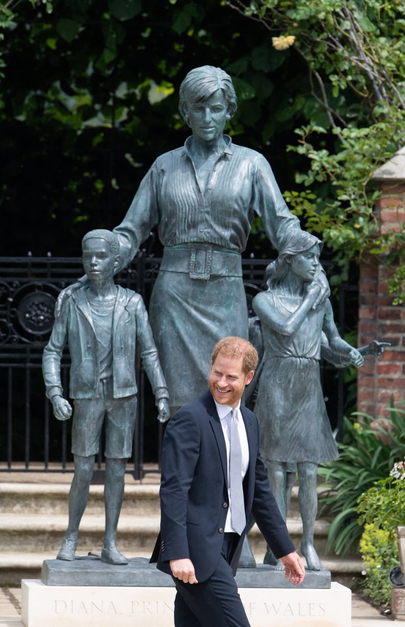 Prince Harry at the Unveiling of the Princess Diana Statue in Kensington Palace
