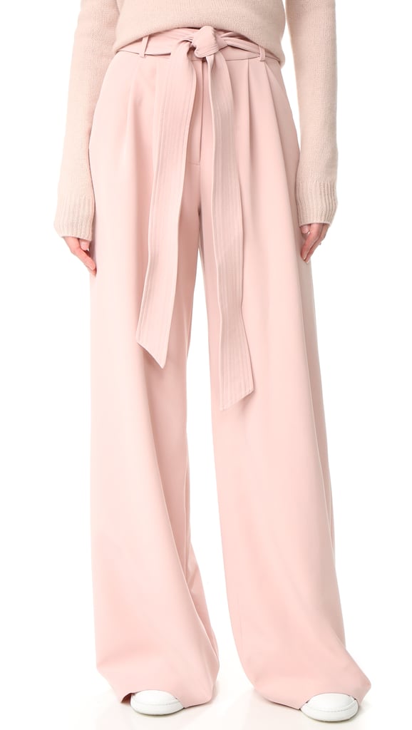 "Millennial pink (and pink in general) is popping up in every retailer for Spring, which is why I love these pale rosy trousers from Milly ($395). It's still cool enough to wear these with a light sweater, but come Summer I will go with a crop top." — ML