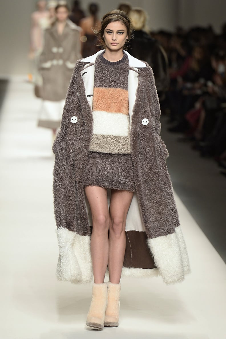 And Donned a Cozy Set in Fendi