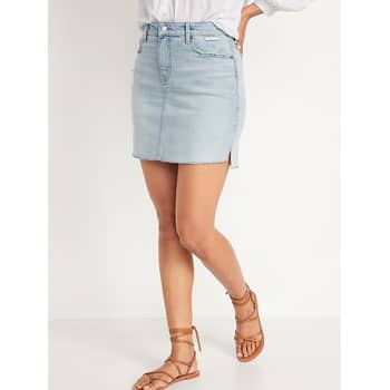 High-Waisted OG Straight Mini Jean Skirt