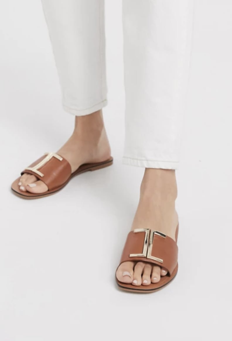 ASOS Factor Leather Flat Sandals