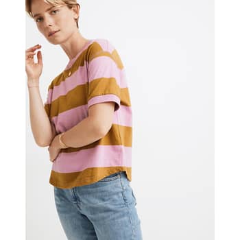 Boxy Sweater Tee in Maggie Stripe