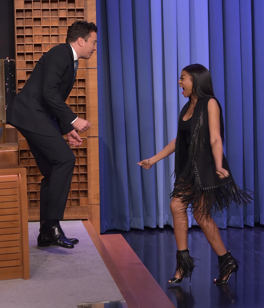Taraji P. Henson Wearing Alexander Wang on Jimmy Fallon 2016