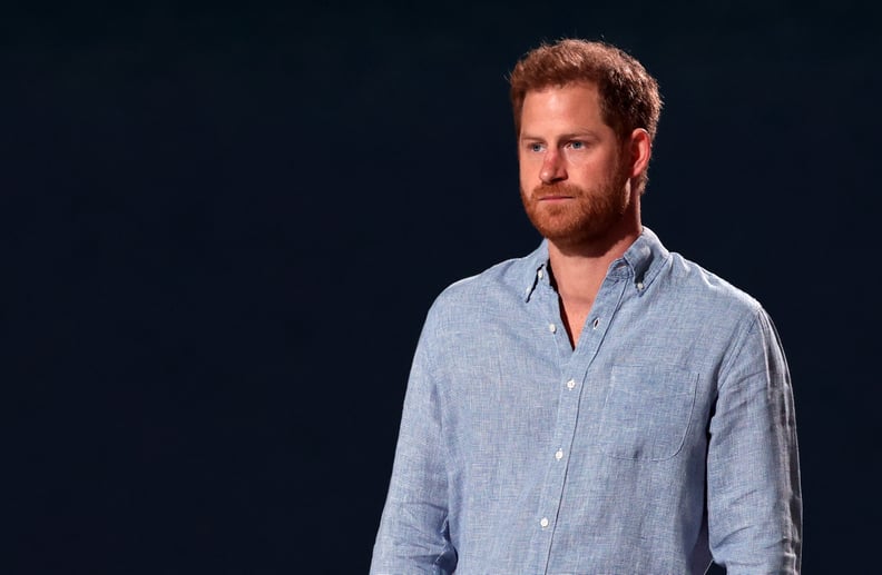 INGLEWOOD, CALIFORNIA: In this image released on May 2, Prince Harry, The Duke of Sussex, speaks onstage during Global Citizen VAX LIVE: The Concert To Reunite The World at SoFi Stadium in Inglewood, California. Global Citizen VAX LIVE: The Concert To Reu