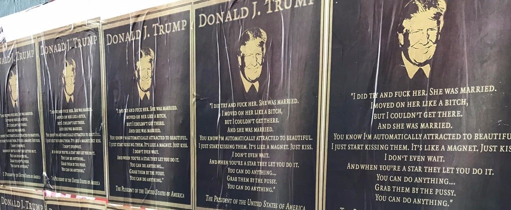 Trump Street Art Posted in NYC on International Women's Day