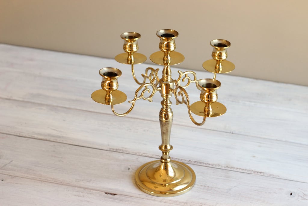 Brass candelabra ($45)