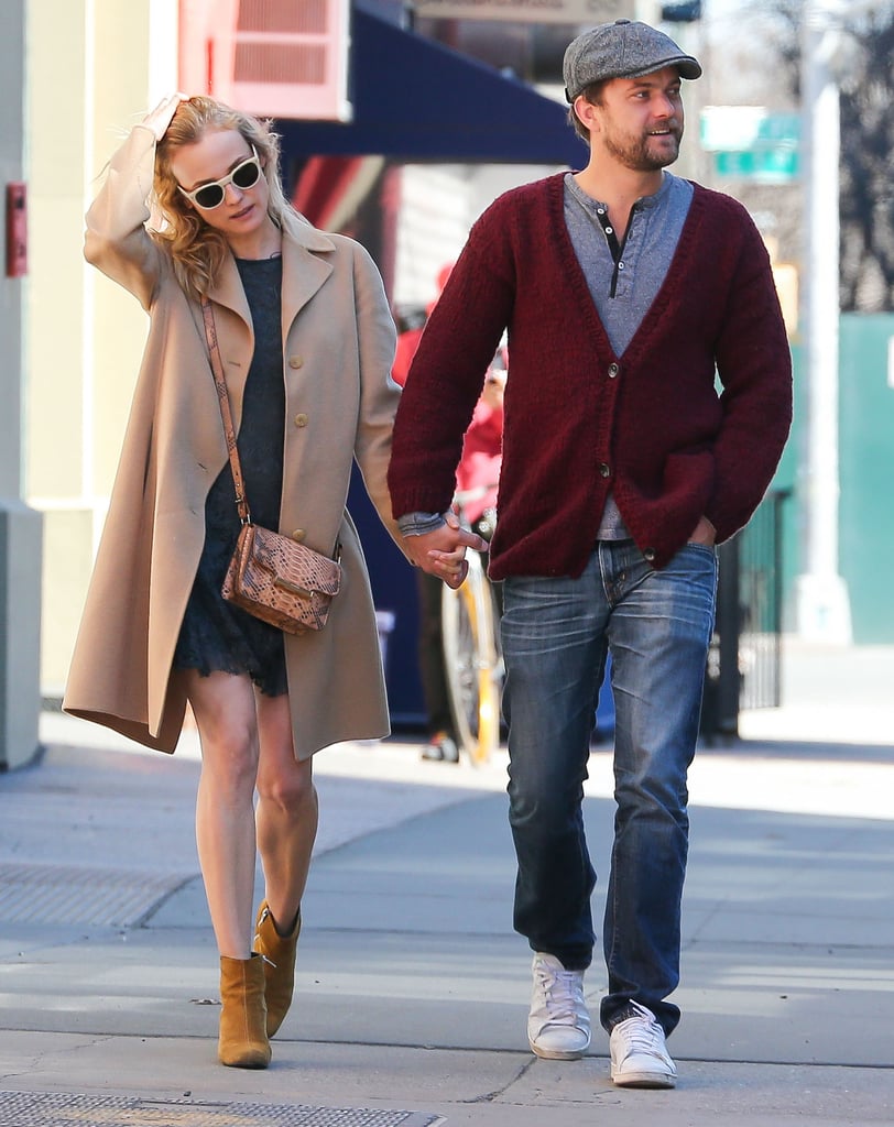 Diane Kruger and Joshua Jackson held hands in NYC on Saturday.