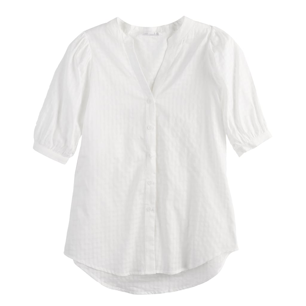 3. POPSUGAR Puff-Sleeve Button-Down Top