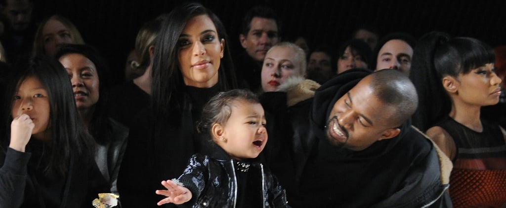 Kim Kardashian and Kanye West With North West at NYFW