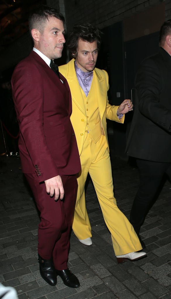 Harry Styles Yellow Marc Jacobs Suit at the Brit Awards 2020