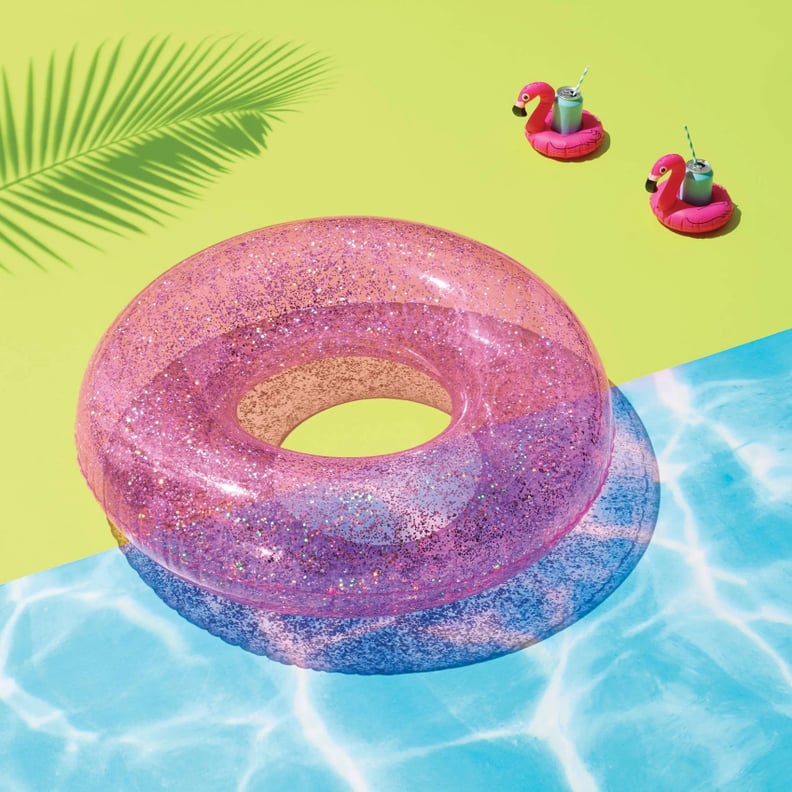 Glitter Tube Pool Float Pink