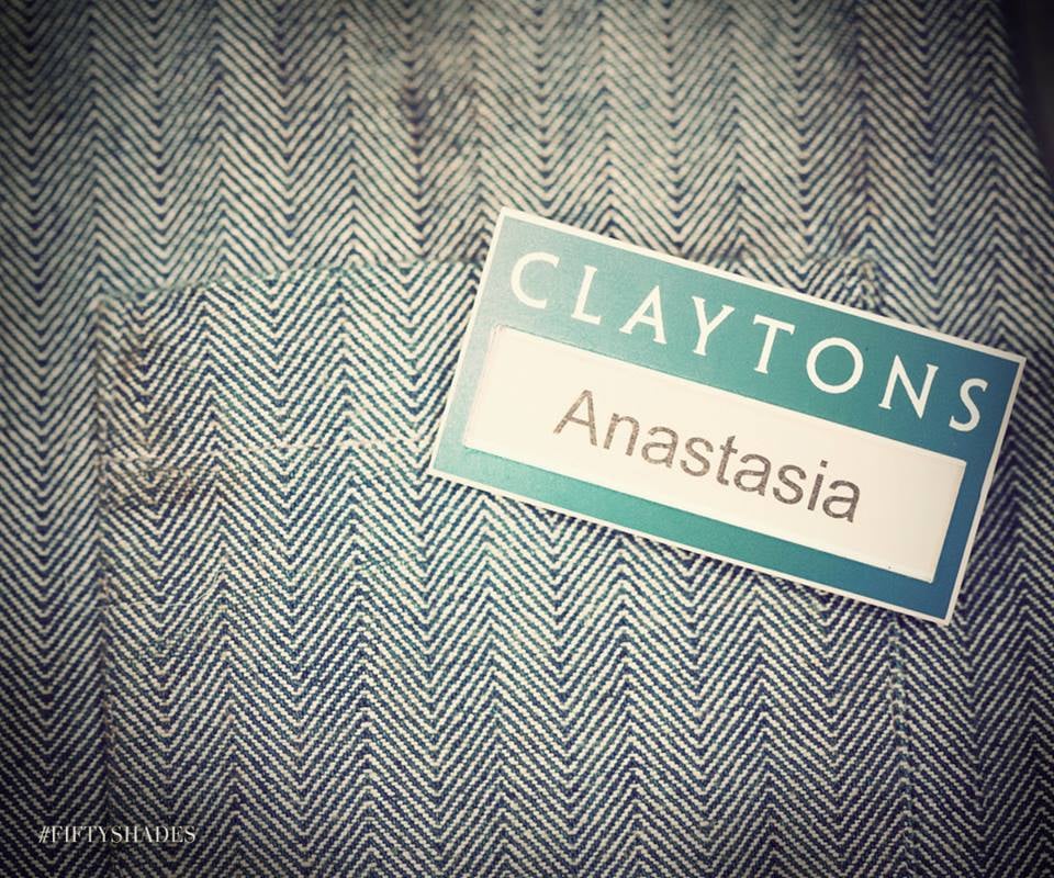 Ana's name tag at Claytons.