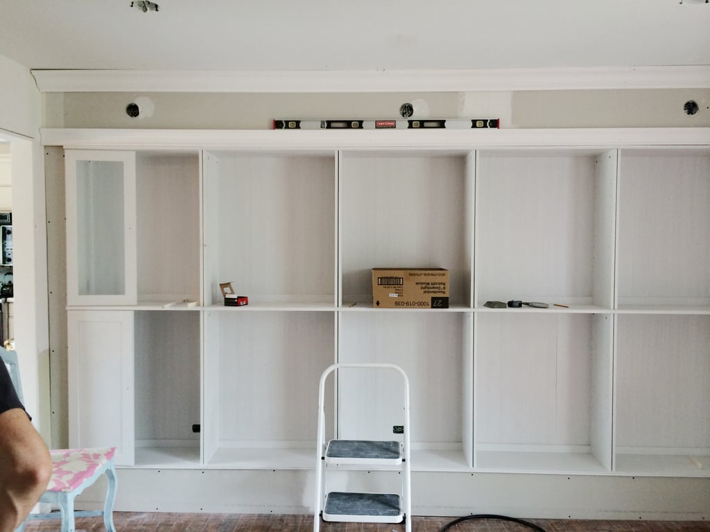 DIY Ikea Built-In Bookcases