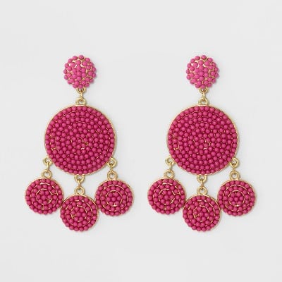 Sugarfix by BaubleBar Beaded Drop Earrings in Pink