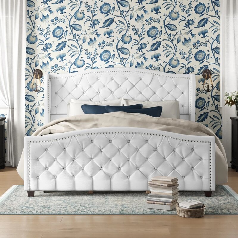A Stunning Bed Frame: Birch Lane Marlon Upholstered Bed