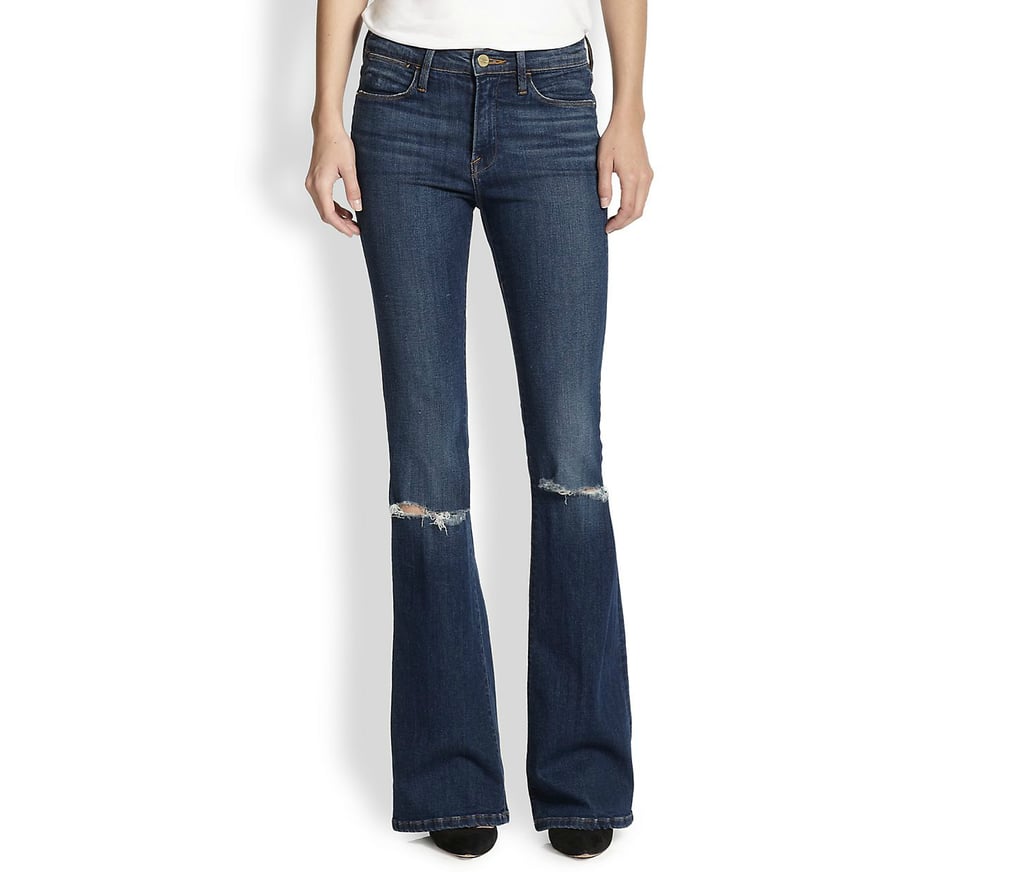 FRAME Le High-Rise Distressed Flared Jeans ($239)