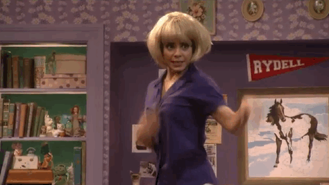 When She Somehow Managed to Make This Blond Wig From Party City Work