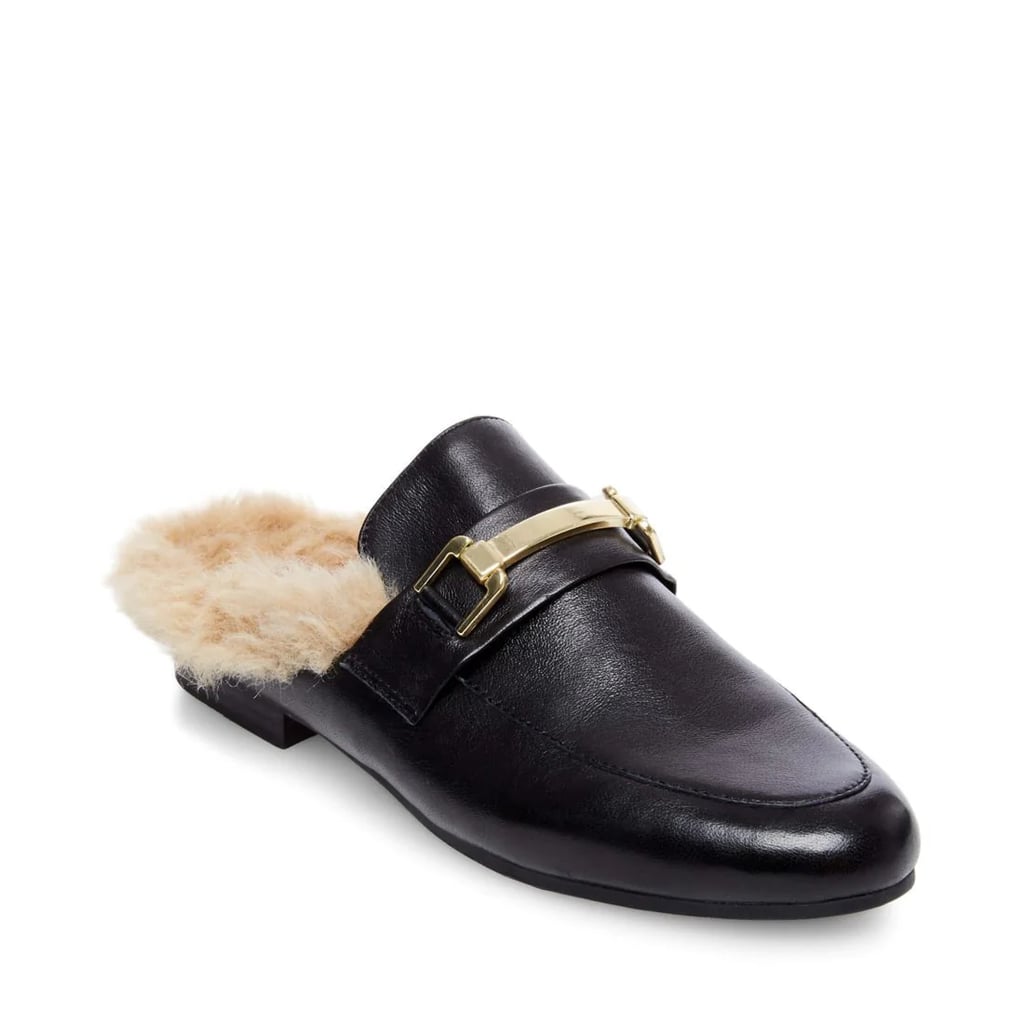 Steve Madden Khloe Black Leather Flats