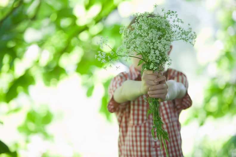 Receiving hand-picked flowers, just because.