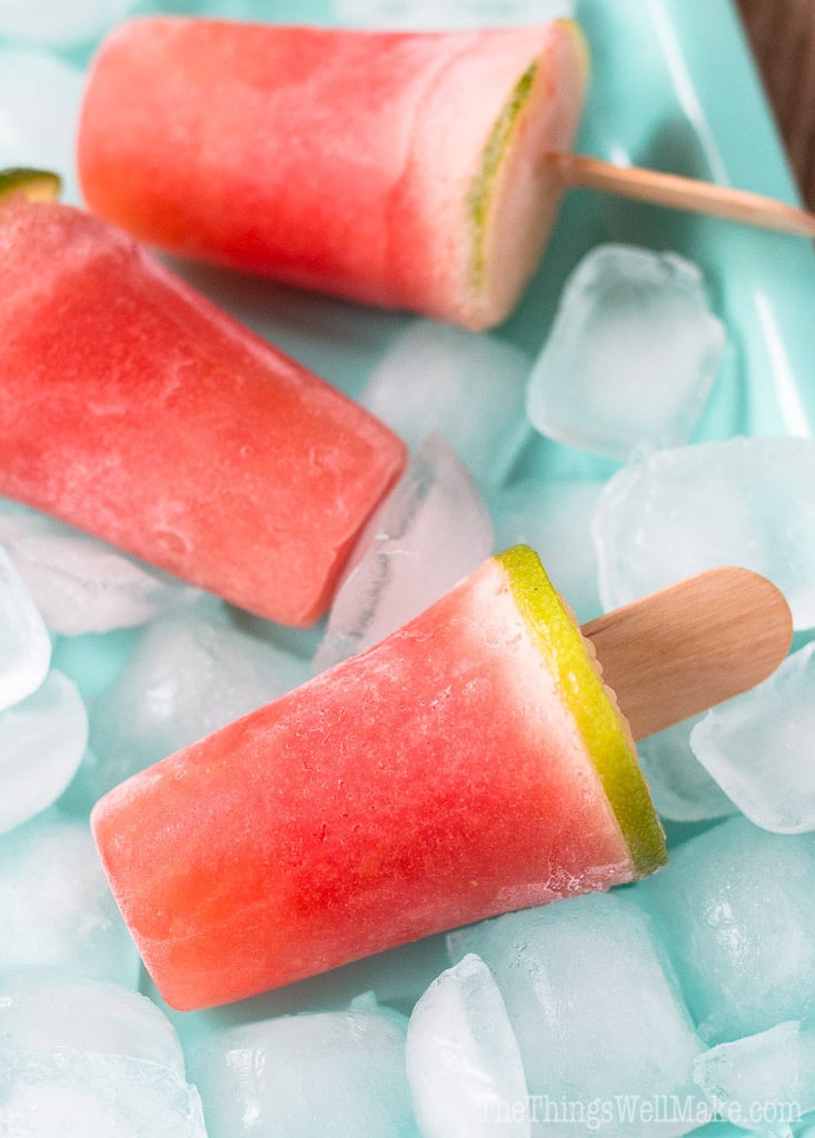 Watermelon Gelatin Popsicles