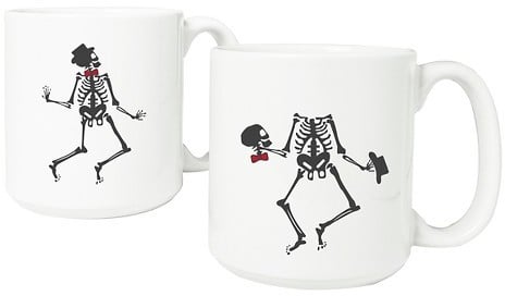 Halloween Skeleton Mugs ($40)