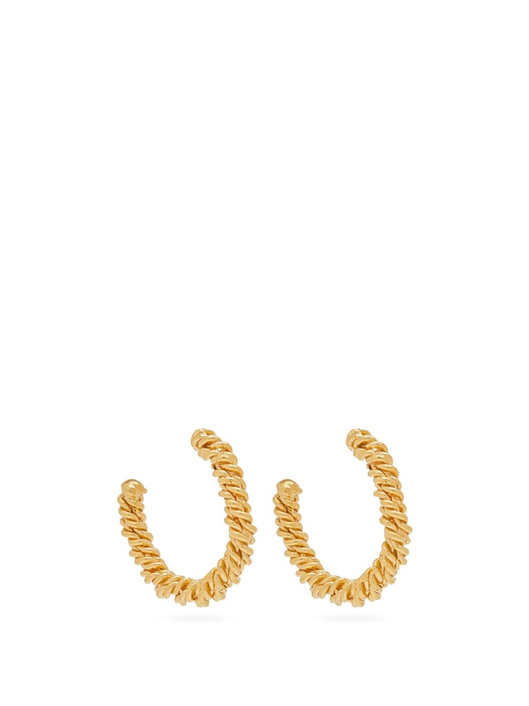 Alighieri The Woven History 24kt Gold-Plated Hoop Earrings