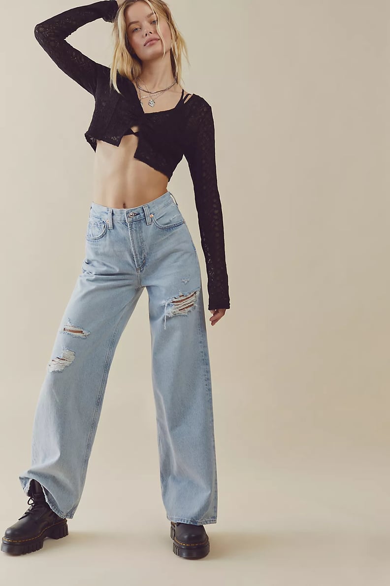 Vintage Seven Point Baggy Ripped Jeans Thin High Waist, Loose Fit, Wide  Leg, Ripped Design Casual Fashion Trousers For Summer Style #230928 From  Huo01, $19.85