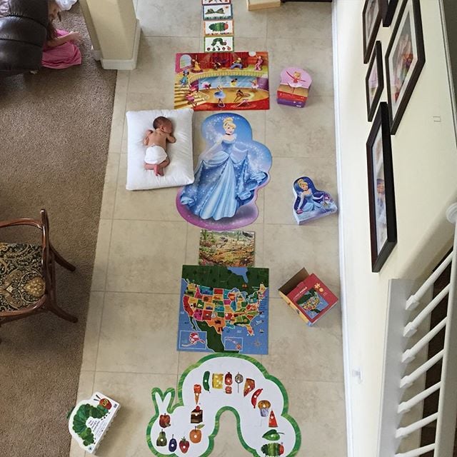 Baby vs. all the puzzles.