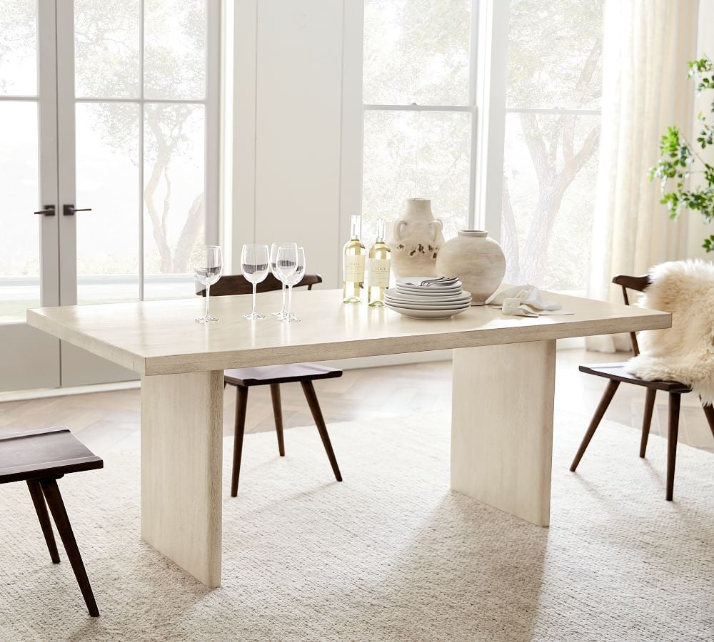 White Extendable Dining Table: Pottery Barn Cayman Extending Dining Table