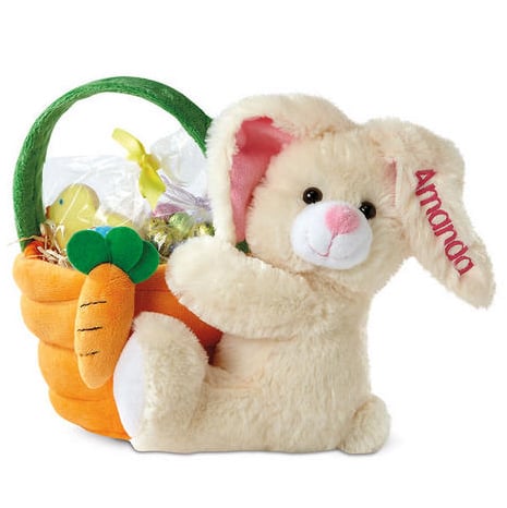 Plush Easter Bunny With Basket