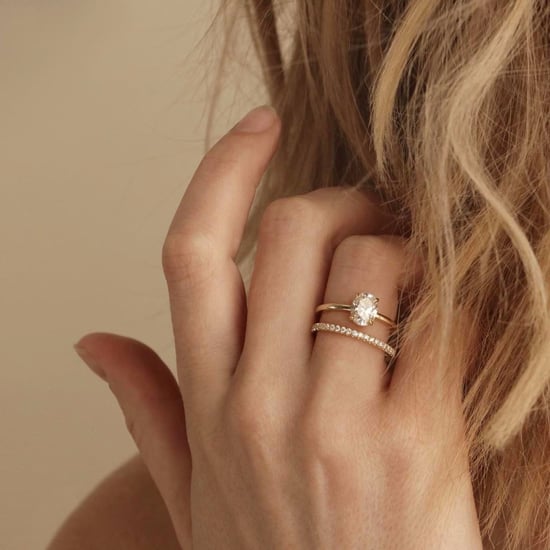 18kt gold minimalist engagement rings