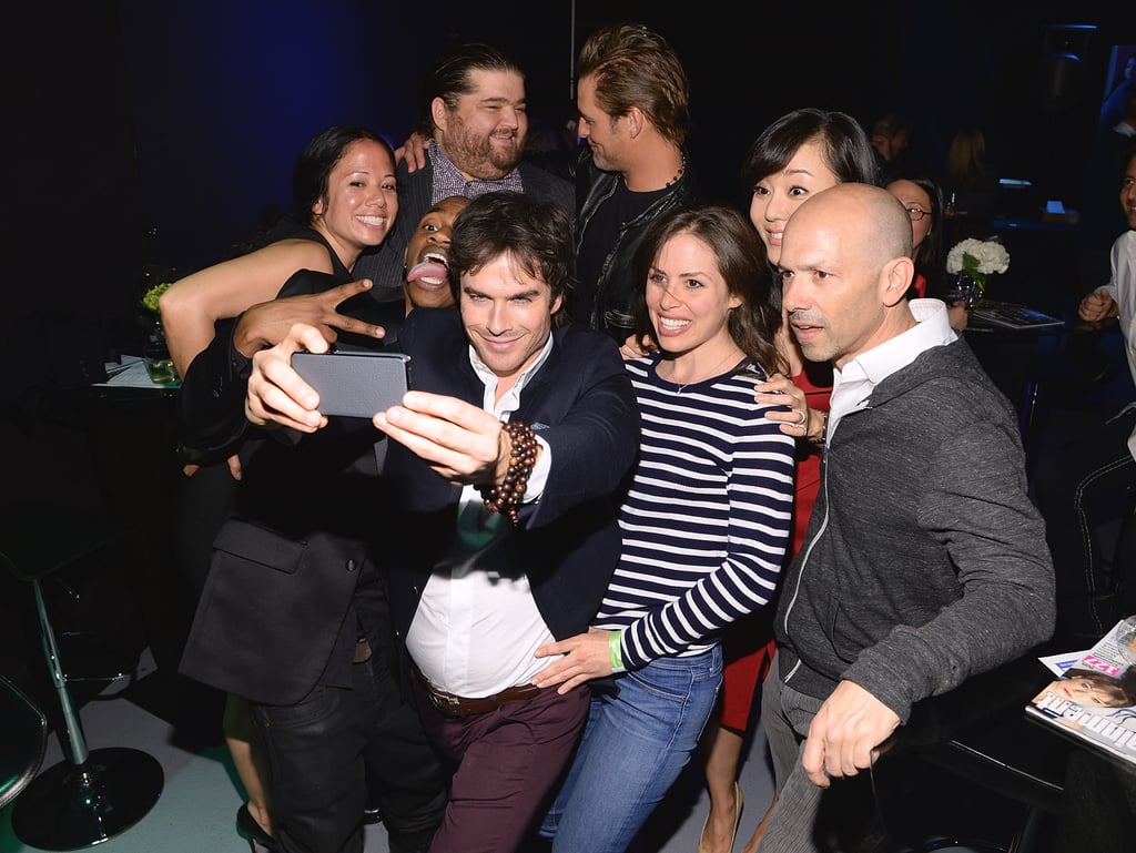 Ian Somerhalder took a selfie with his Lost castmates at PaleyFest in LA in March 2014.