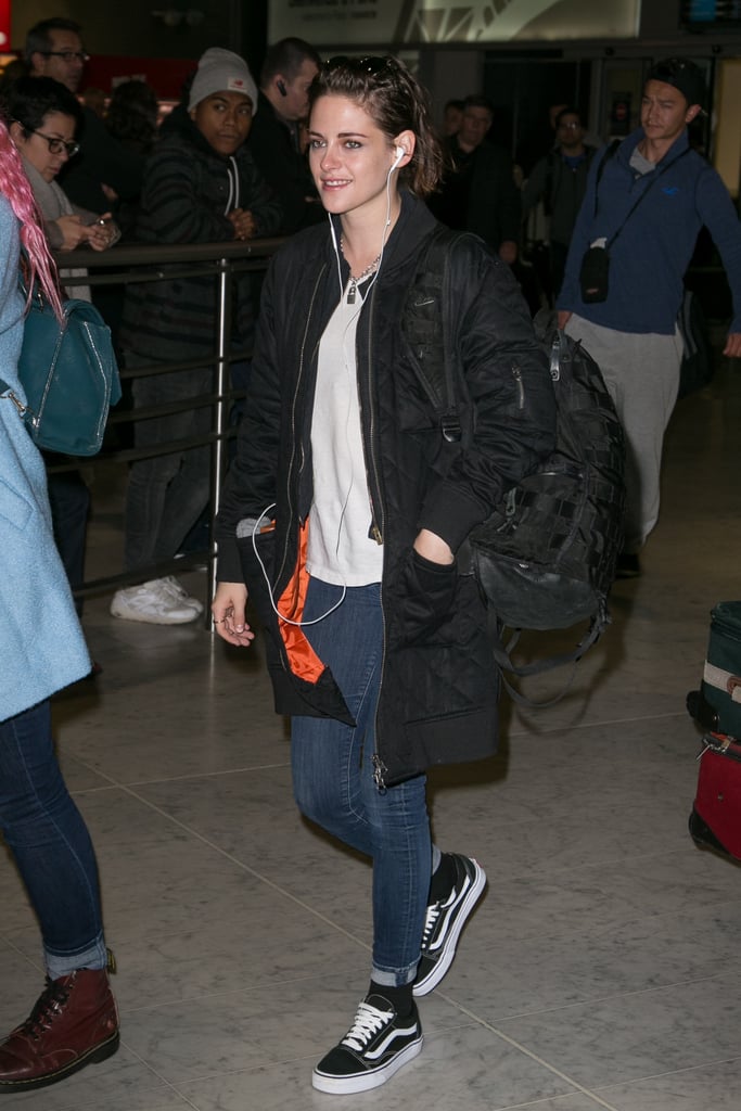 Kristen Stewart at the Airport in Paris Pictures