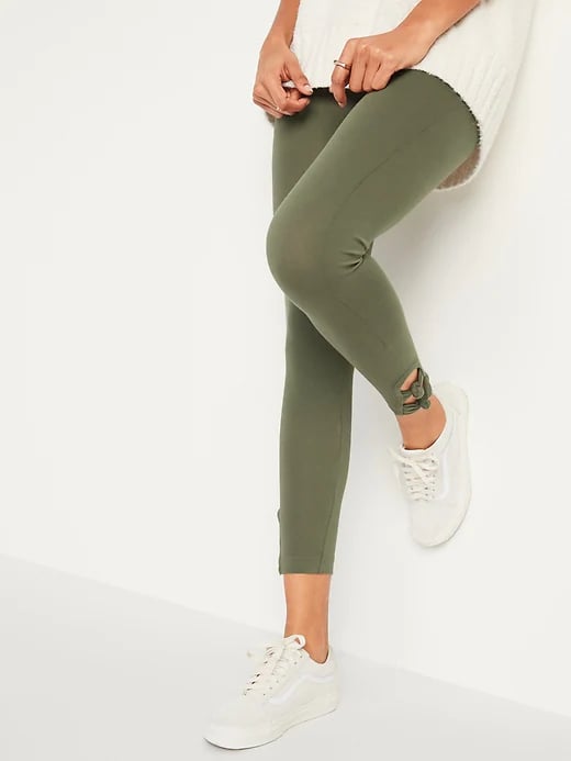 Old Navy High-Waisted Knotted-Hem Leggings