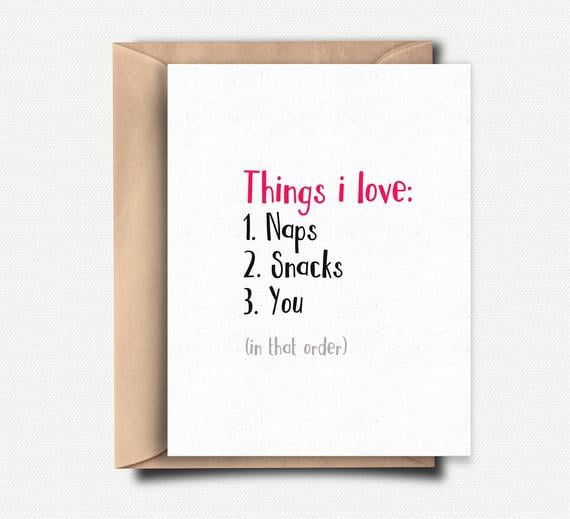 Nap, Snacks, You Card