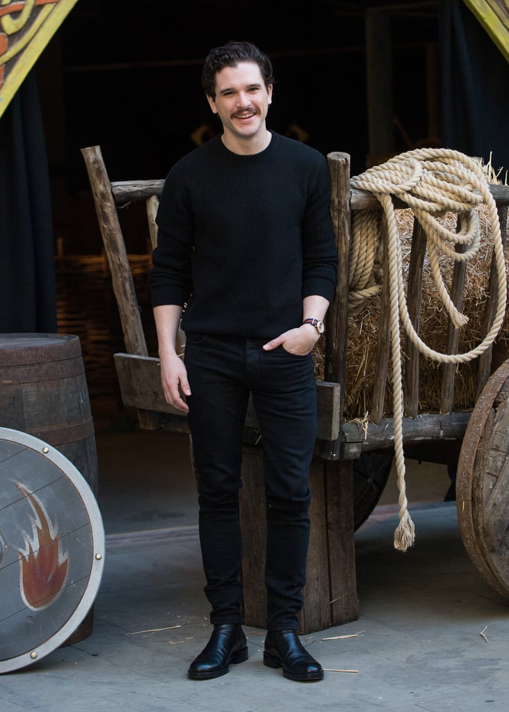 Kit Harington Haircut And Mustache 2019 Pictures Popsugar Celebrity