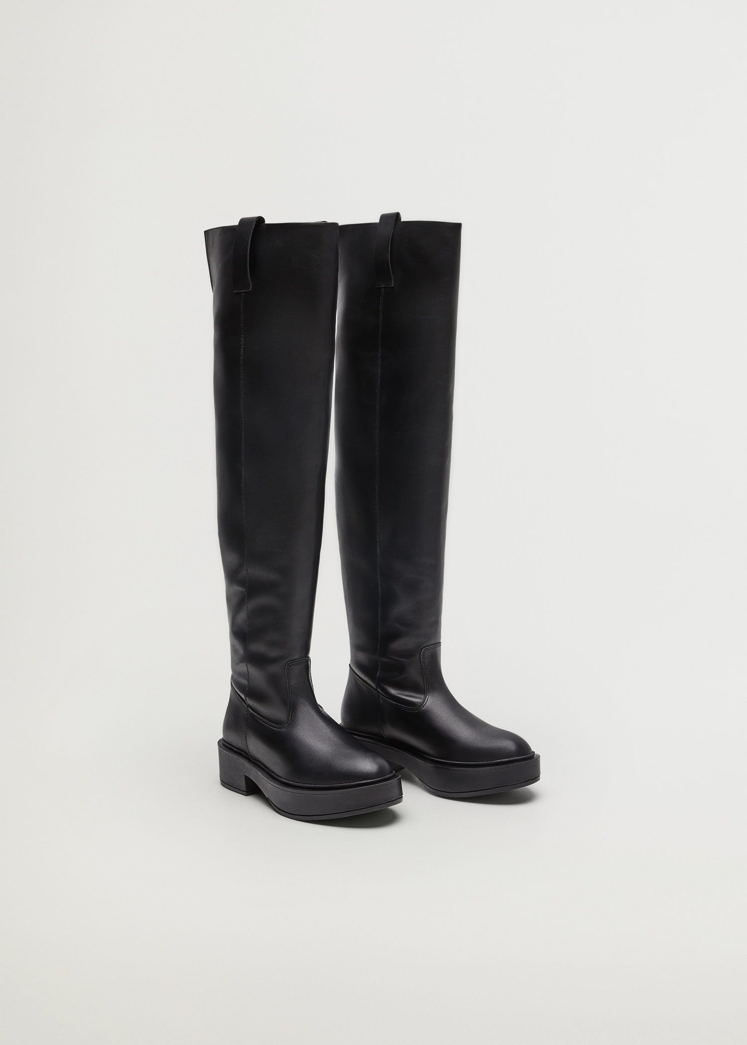 tall lug soled boots zara